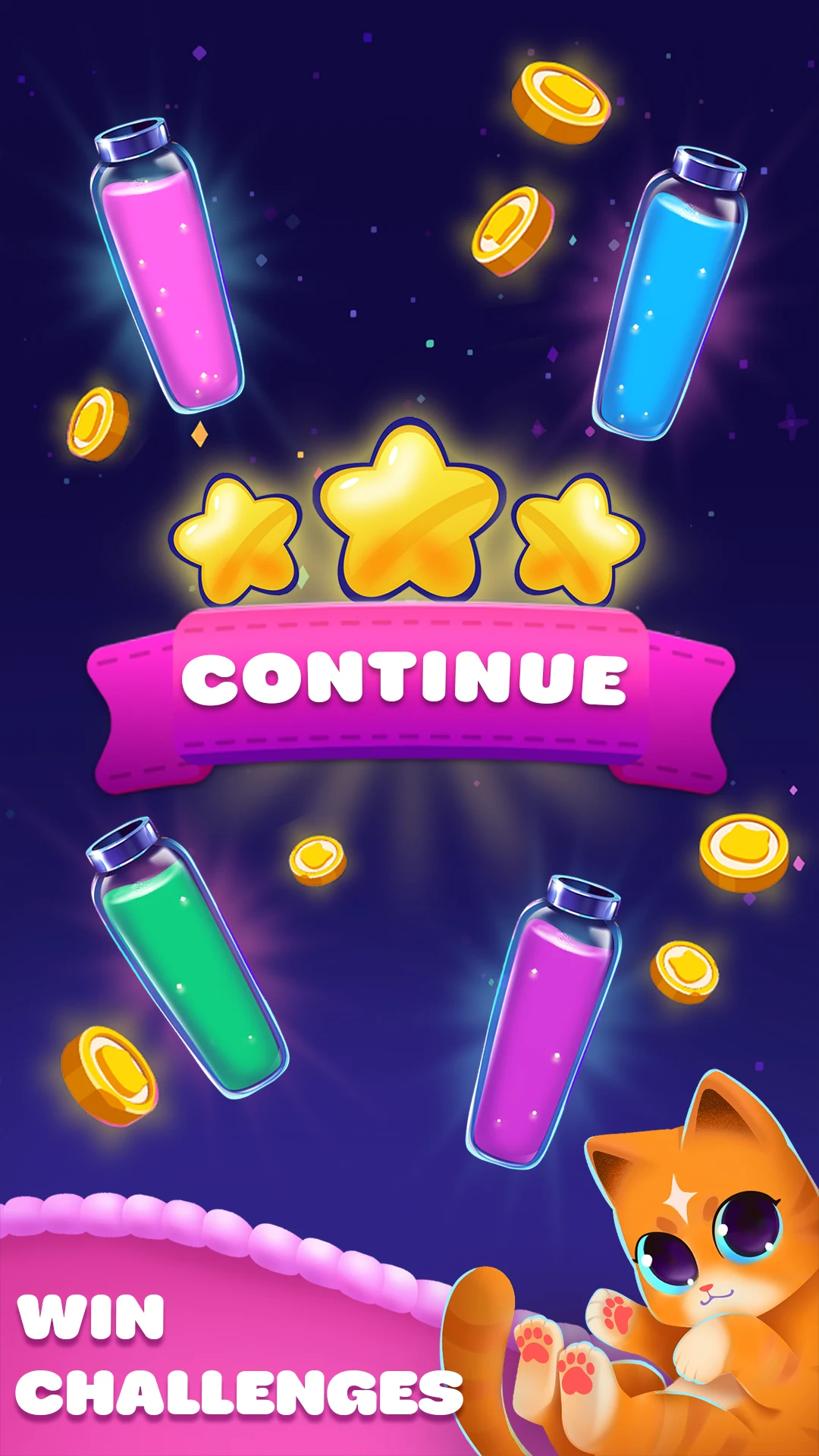 Color Sort Water Purrfect Puzz screenshot