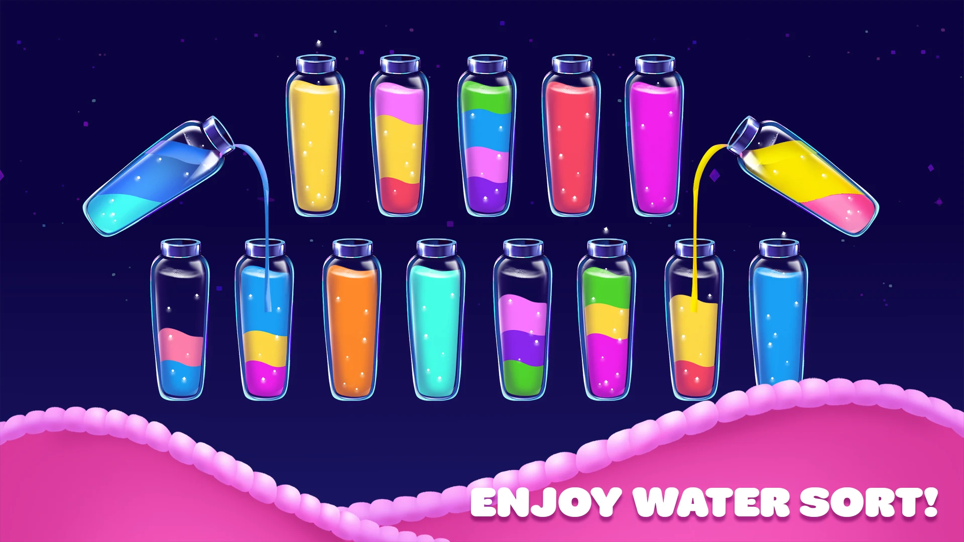 Color Sort Water Purrfect Puzz screenshot